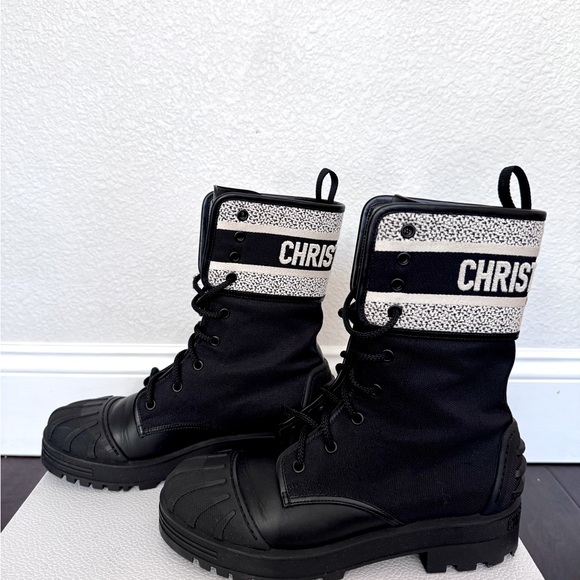 Christian Dior Black & White Ankle Boots Size 9.5 - Picture 5 of 10